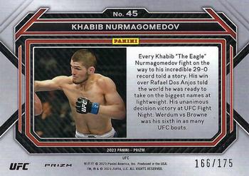 2023 Panini Prizm UFC - Blue Prizms #45 Khabib Nurmagomedov Back