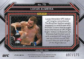 2023 Panini Prizm UFC - Blue Prizms #75 Lucas Almeida Back