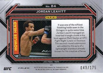 2023 Panini Prizm UFC - Blue Prizms #84 Jordan Leavitt Back