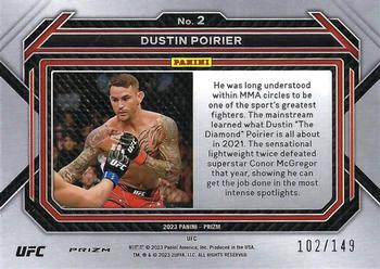 2023 Panini Prizm UFC - Purple Prizms #2 Dustin Poirier Back