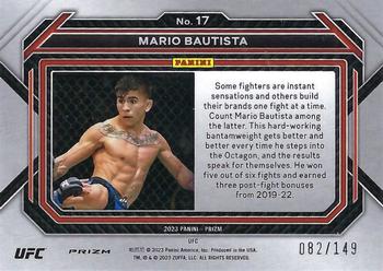 2023 Panini Prizm UFC - Purple Prizms #17 Mario Bautista Back