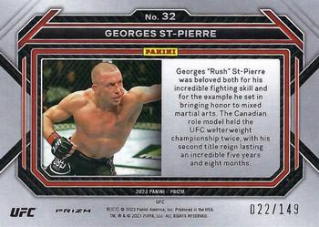 2023 Panini Prizm UFC - Purple Prizms #32 Georges St-Pierre Back