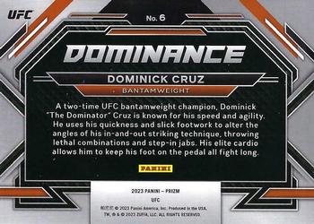 2023 Panini Prizm UFC - Dominance #6 Dominick Cruz Back