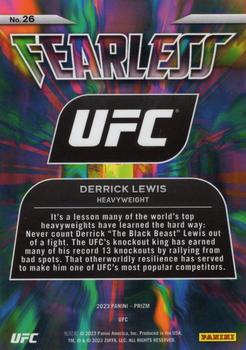2023 Panini Prizm UFC - Fearless #26 Derrick Lewis Back