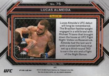 2023 Panini Prizm UFC - Ice Prizms #75 Lucas Almeida Back
