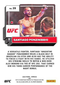 2023 Donruss UFC - Press Proof Purple #39 Santiago Ponzinibbio Back