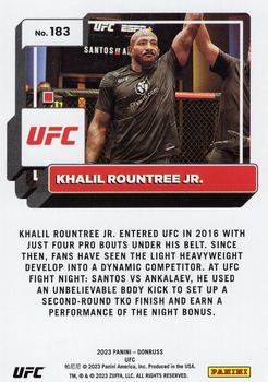 2023 Donruss UFC - Press Proof Purple #183 Khalil Rountree Jr. Back