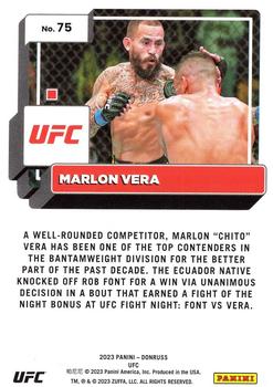 2023 Donruss UFC - Press Proof Silver #75 Marlon Vera Back