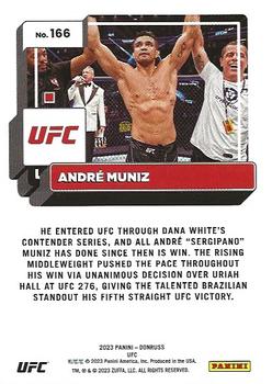 2023 Donruss UFC - Holo Teal Laser #166 Andre Muniz Back