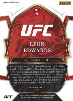 2023 Panini Select UFC #9 Leon Edwards Back