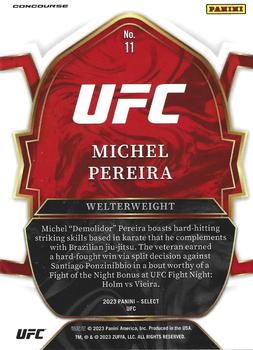 2023 Panini Select UFC #11 Michel Pereira Back