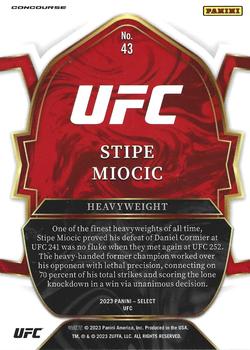 2023 Panini Select UFC #43 Stipe Miocic Back