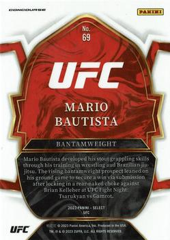 2023 Panini Select UFC #69 Mario Bautista Back