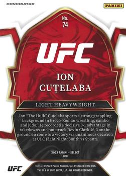 2023 Panini Select UFC #74 Ion Cutelaba Back