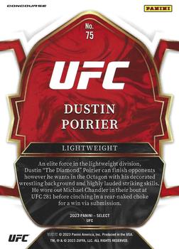 2023 Panini Select UFC #75 Dustin Poirier Back