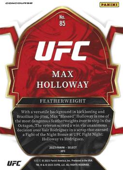 2023 Panini Select UFC #85 Max Holloway Back