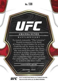 2023 Panini Select UFC #138 Amanda Nunes Back