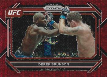 2023 Panini Prizm UFC - Under Card Red Prizms #80 Derek Brunson Front