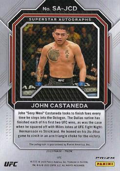 2023 Panini Prizm UFC - Superstar Autographs Silver Prizms #SA-JCD John Castaneda Back