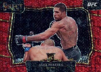 2023 Panini Select UFC - Red Disco Prizms #222 Alex Pereira Front