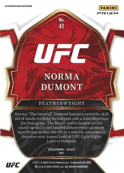 2023 Panini Select UFC - Silver Prizms #41 Norma Dumont Back