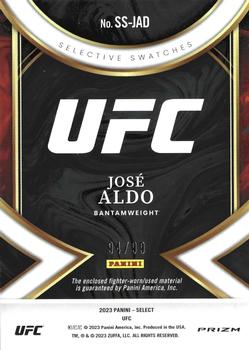 2023 Panini Select UFC - Selective Swatches Red Prizms #SS-JAD Jose Aldo Back