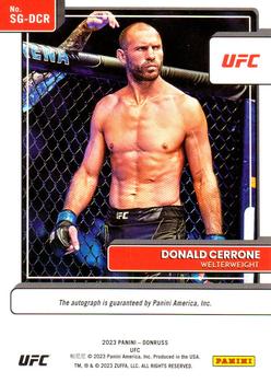 2023 Donruss UFC - Signature Series #SG-DCR Donald Cerrone Back