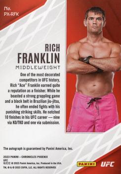 2023 Panini Chronicles UFC - Phoenix Autographs Red #PX-RFK Rich Franklin Back