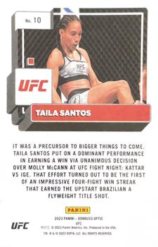 2023 Donruss Optic UFC #10 Taila Santos Back
