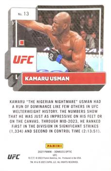 2023 Donruss Optic UFC #13 Kamaru Usman Back