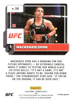 2023 Donruss Optic UFC - Holo #58 Mackenzie Dern Back