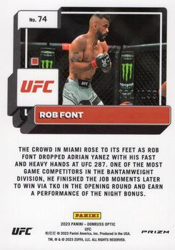 2023 Donruss Optic UFC - Red #74 Rob Font Back