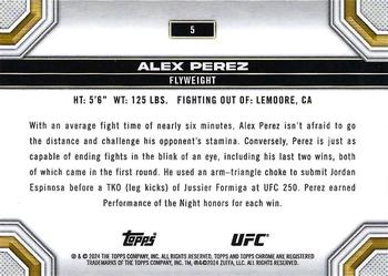 2024 Topps Chrome UFC #5 Alex Perez Back