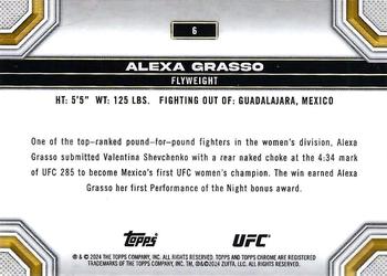 2024 Topps Chrome UFC #6 Alexa Grasso Back