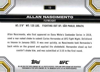 2024 Topps Chrome UFC #13 Allan Nascimento Back