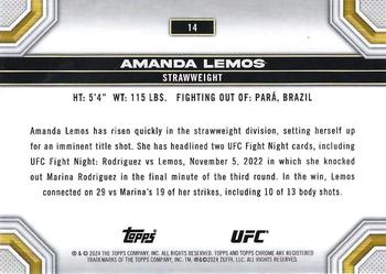 2024 Topps Chrome UFC #14 Amanda Lemos Back