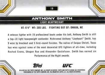 2024 Topps Chrome UFC #19 Anthony Smith Back