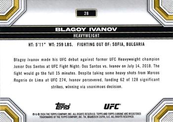 2024 Topps Chrome UFC #28 Blagoy Ivanov Back