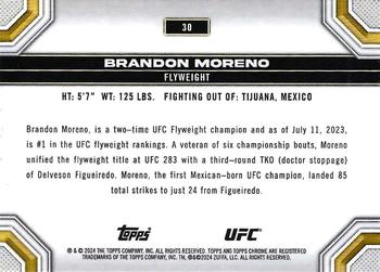 2024 Topps Chrome UFC #30 Brandon Moreno Back