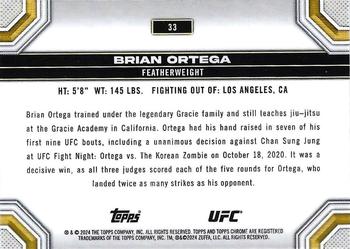 2024 Topps Chrome UFC #33 Brian Ortega Back