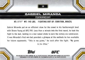 2024 Topps Chrome UFC #38 Gabriel Miranda Back