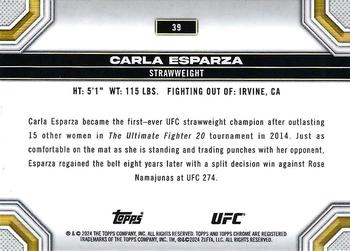 2024 Topps Chrome UFC #39 Carla Esparza Back