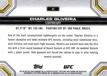 2024 Topps Chrome UFC #42 Charles Oliveira Back