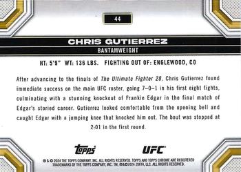 2024 Topps Chrome UFC #44 Chris Gutierrez Back