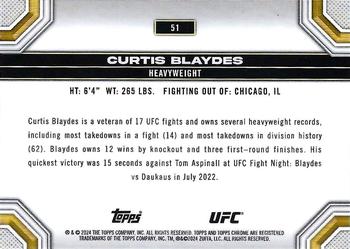 2024 Topps Chrome UFC #51 Curtis Blaydes Back