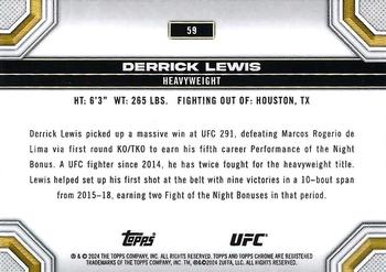 2024 Topps Chrome UFC #59 Derrick Lewis Back