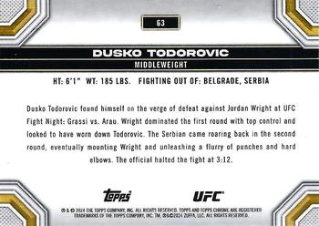 2024 Topps Chrome UFC #63 Dusko Todorovic Back