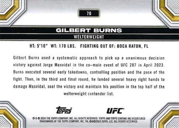 2024 Topps Chrome UFC #70 Gilbert Burns Back