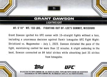 2024 Topps Chrome UFC #71 Grant Dawson Back
