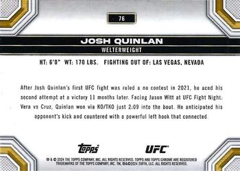 2024 Topps Chrome UFC #76 Josh Quinlan Back